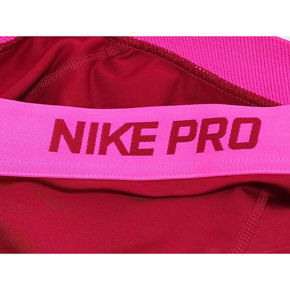 Nike Pro Cool Training Shorts Women's L Crimson Pink 3" Dri-Fit 725443-620 - Picture 4 of 7